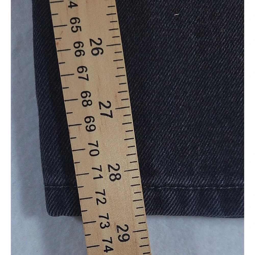 Levis 505 Regular Fit Black Jeans Straight Leg W33 L30 Mens Classic Denim Cotton